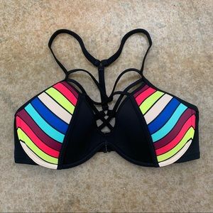 PINK Victoria’s Secret Swim Top Strappy Halter DD